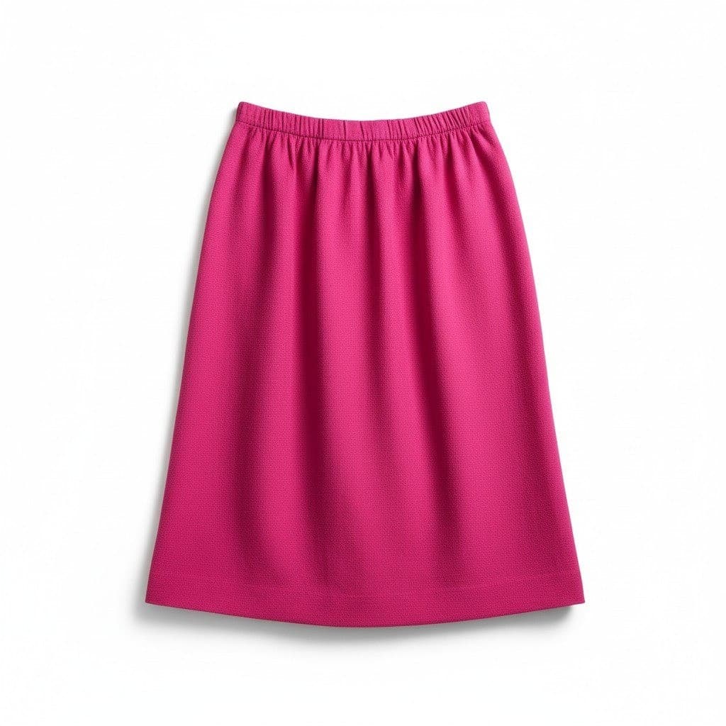 Evan-Picone Vintage Fuchsia Pink A-Line Midi Skirt, Woman's Size 8, Zip Up