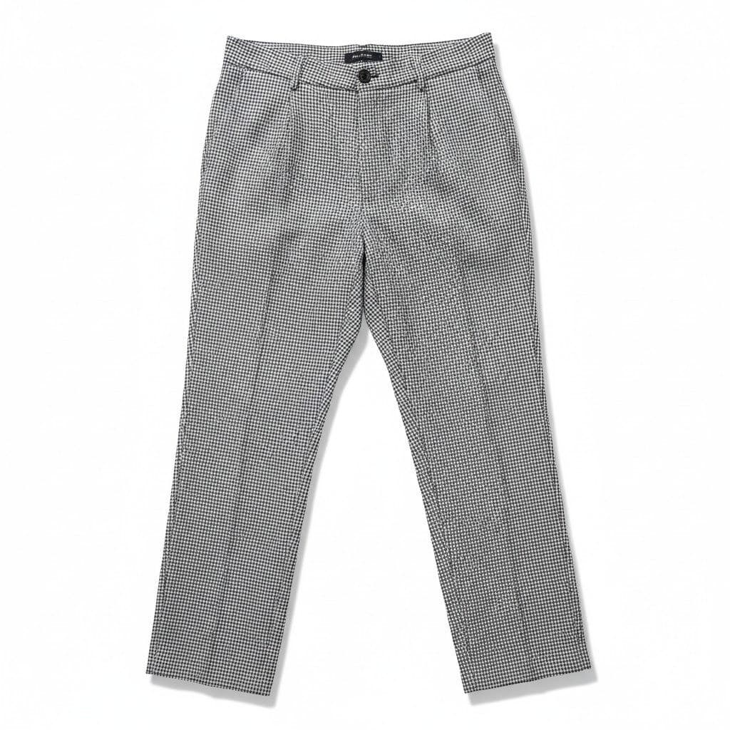 Giorgio Sant Angelo Houndstooth Black White Plaid Trousers, Woman's Size 8 Pants