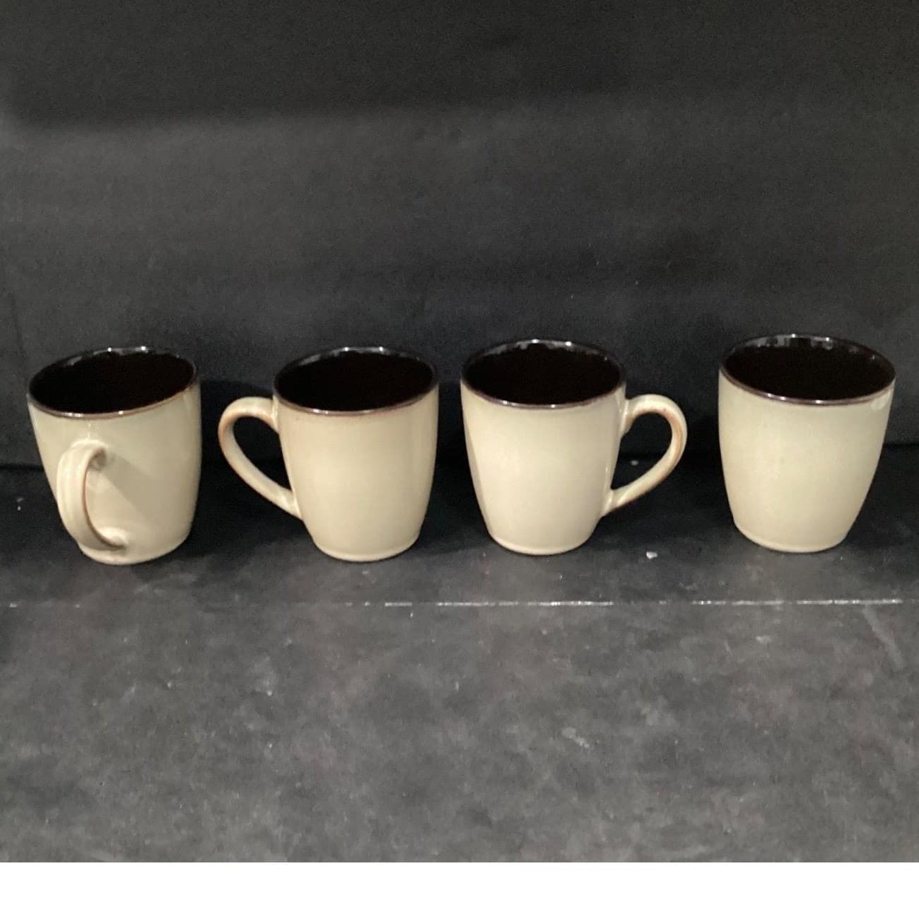 Pfaltzgraff Tan Brown Coffee Cups, Set of 4, Vintage Briar Pattern, Drinkware - Thumbnail 7