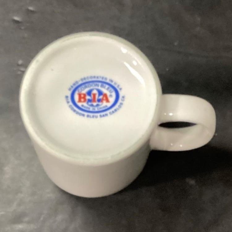 BIA Cordon Bleu White Christmas Tree Coffee Cups, Set of 2, Vtg Porcelain Mugs - Thumbnail 7