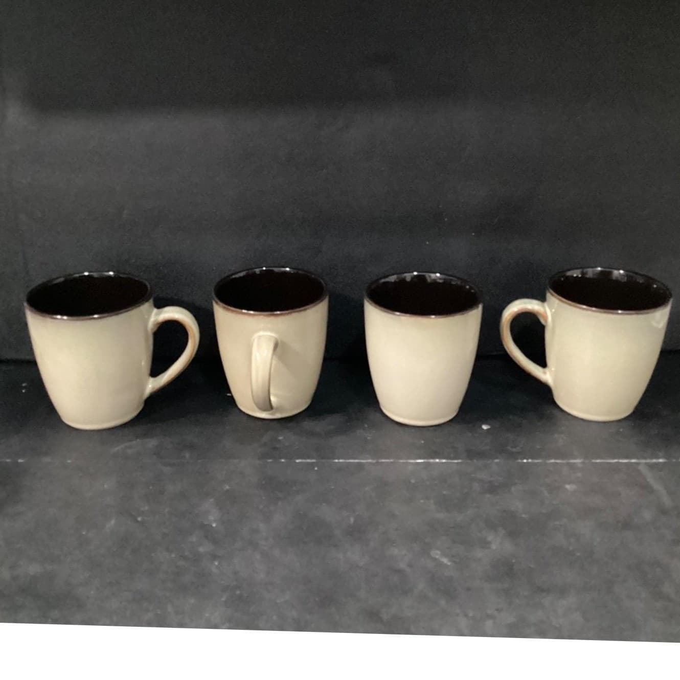 Pfaltzgraff Tan Brown Coffee Cups, Set of 4, Vintage Briar Pattern, Drinkware - Thumbnail 8
