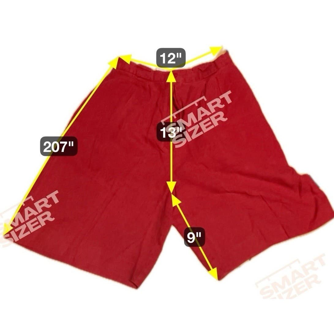 Norton McNaughton Vintage Red High Waisted Pleated Shorts, Woman's Size 8, USA - Thumbnail 2