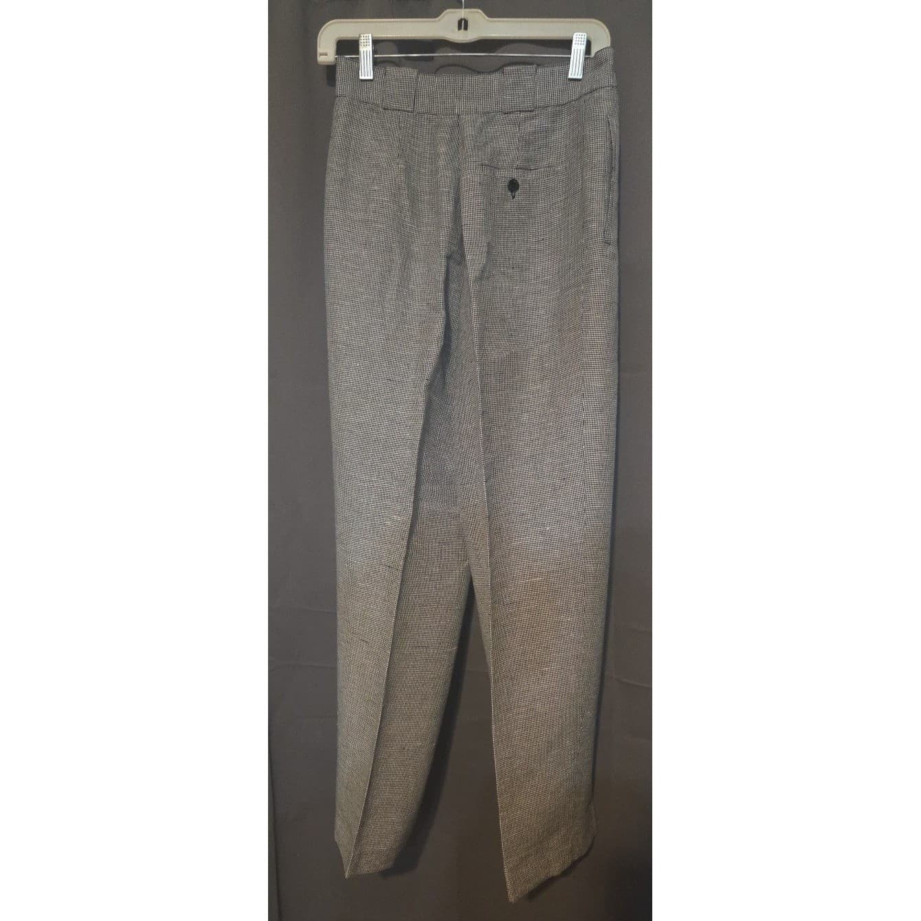 Giorgio Sant Angelo Houndstooth Black White Plaid Trousers, Woman's Size 8 Pants - Thumbnail 4