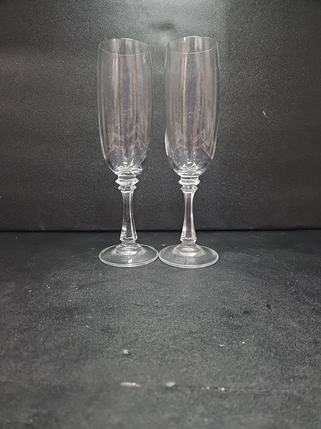 Princeton Crystal Champagne Flute Glasses, Set of 2, American Stemware Flutes - Thumbnail 3