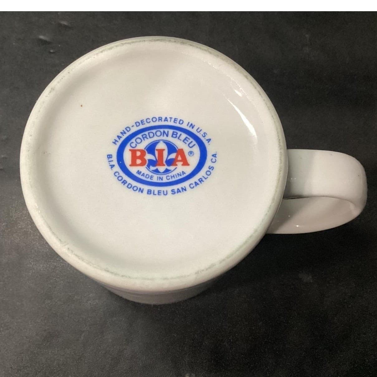 BIA Cordon Bleu White Christmas Tree Coffee Cups, Set of 2, Vtg Porcelain Mugs - Thumbnail 8
