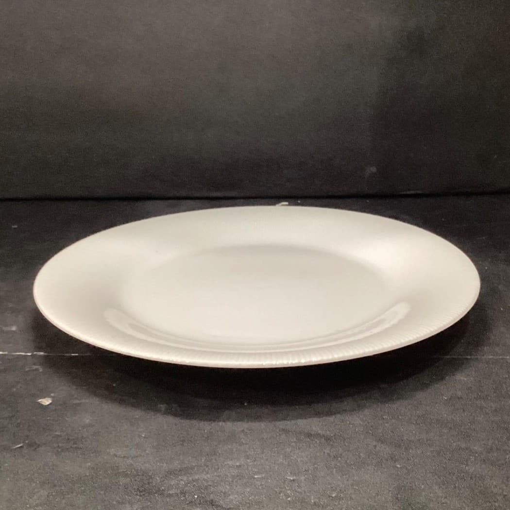 Ascot Japan White Porcelain Dinner Plate, Vintage Ribbed Fine China Dinnerware - Thumbnail 9