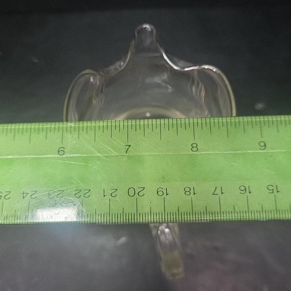 Libbey Platinum Band Pint Pitcher, Blown Glass Jug, Mid Century Modern Barware - Thumbnail 3