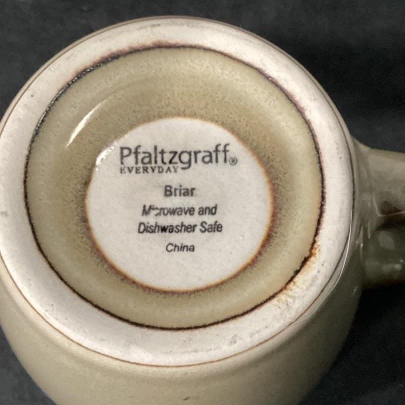 Pfaltzgraff Tan Brown Coffee Cups, Set of 4, Vintage Briar Pattern, Drinkware - Thumbnail 5
