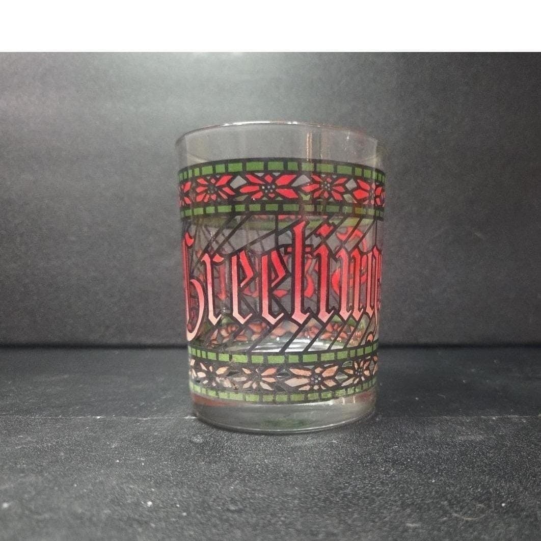 Houze Seasons Greetings Lowball Tumbler, Stained Glass Style, Replacement Drink - Thumbnail 7