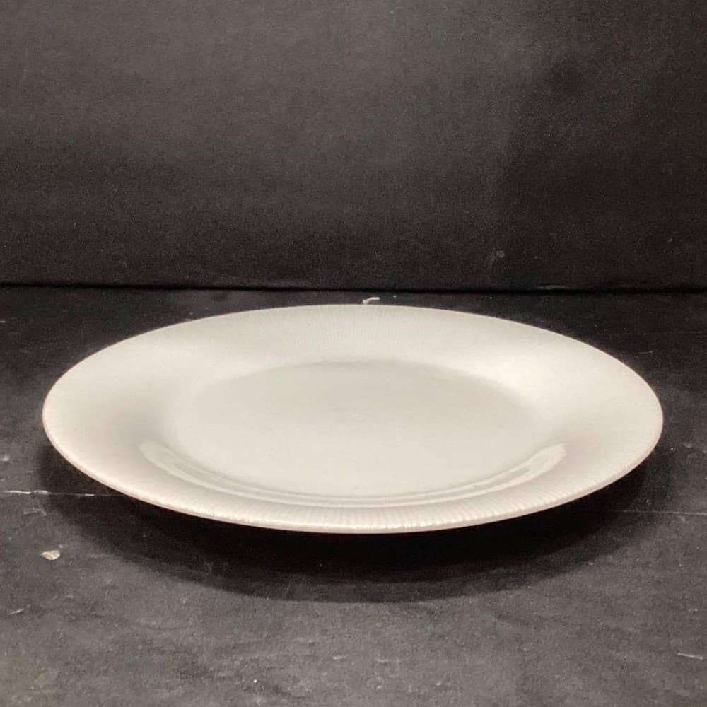 Ascot Japan White Porcelain Dinner Plate, Vintage Ribbed Fine China Dinnerware - Thumbnail 7