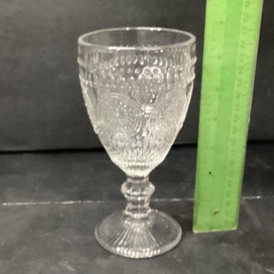 Target Bullseye Clear Wine Glasses, Set of 3, Vintage Inspired Goblets, Stemware - Thumbnail 11