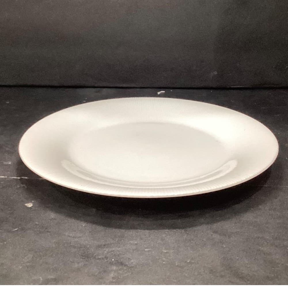 Ascot Japan White Porcelain Dinner Plate, Vintage Ribbed Fine China Dinnerware - Thumbnail 6