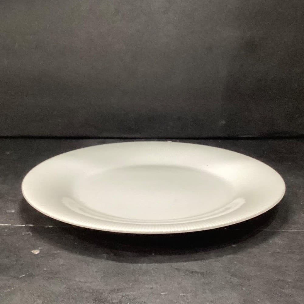 Ascot Japan White Porcelain Dinner Plate, Vintage Ribbed Fine China Dinnerware - Thumbnail 8