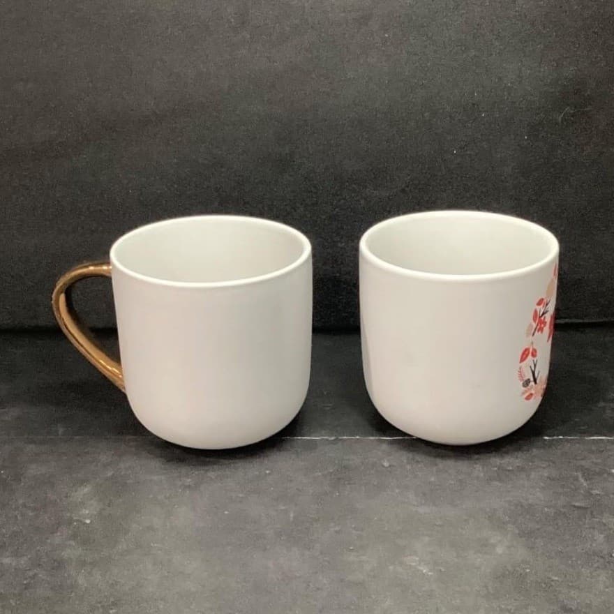 Threshold Beary Christmas Stoneware Coffee Cups, Set of 2, Red Bear Design Mugs - Thumbnail 4