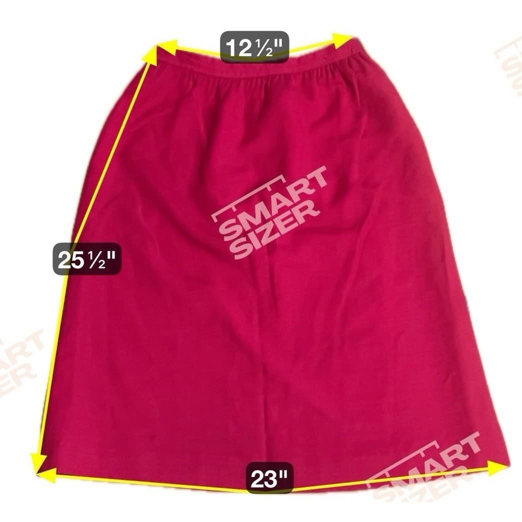 Evan-Picone Vintage Fuchsia Pink A-Line Midi Skirt, Woman's Size 8, Zip Up - Thumbnail 2