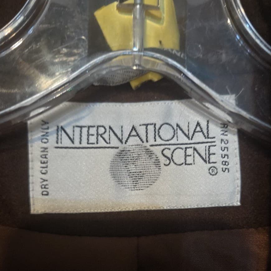 International Scene Vintage Brown 3-Button Blazer, Women's Jacket, RN 25585 - Thumbnail 5