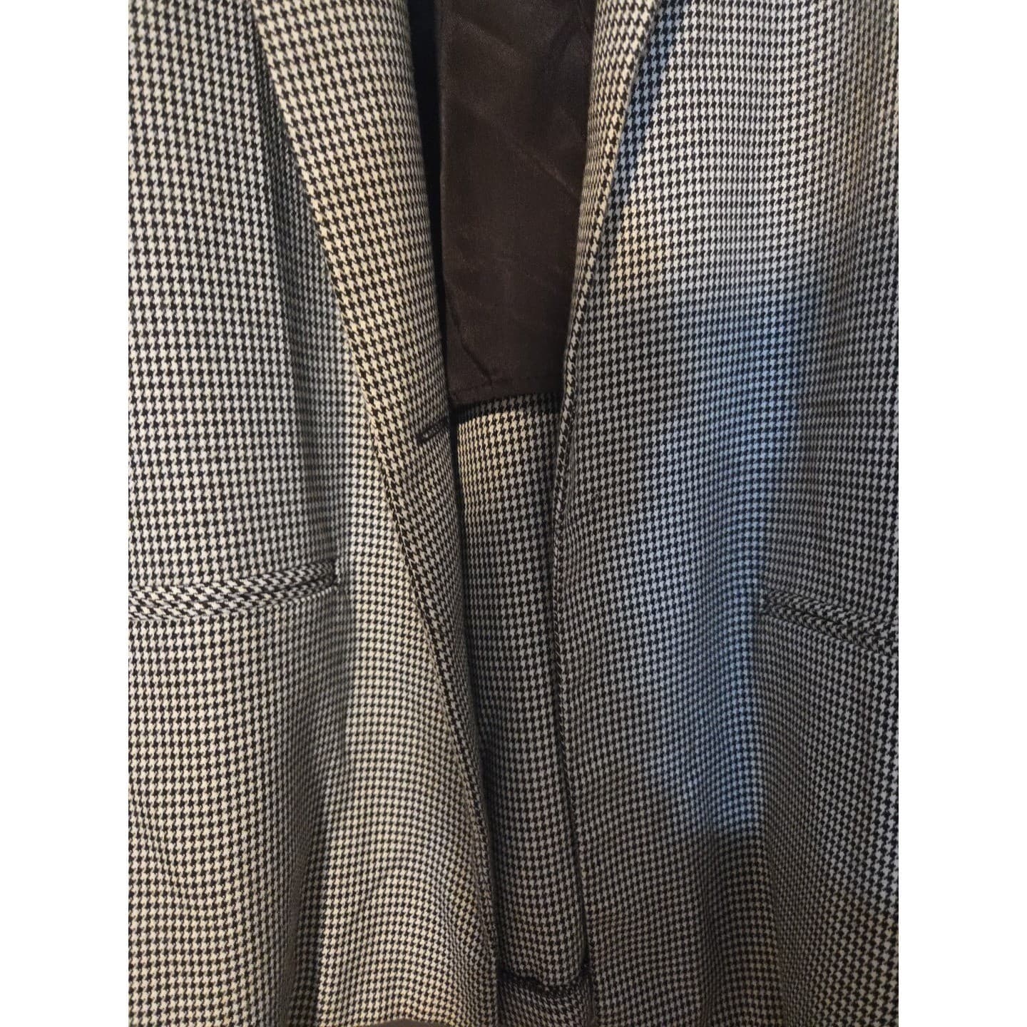 Barrie Stephens Vintage Houndstooth Black White Blazer, Woman's Size 8, USA - Thumbnail 7