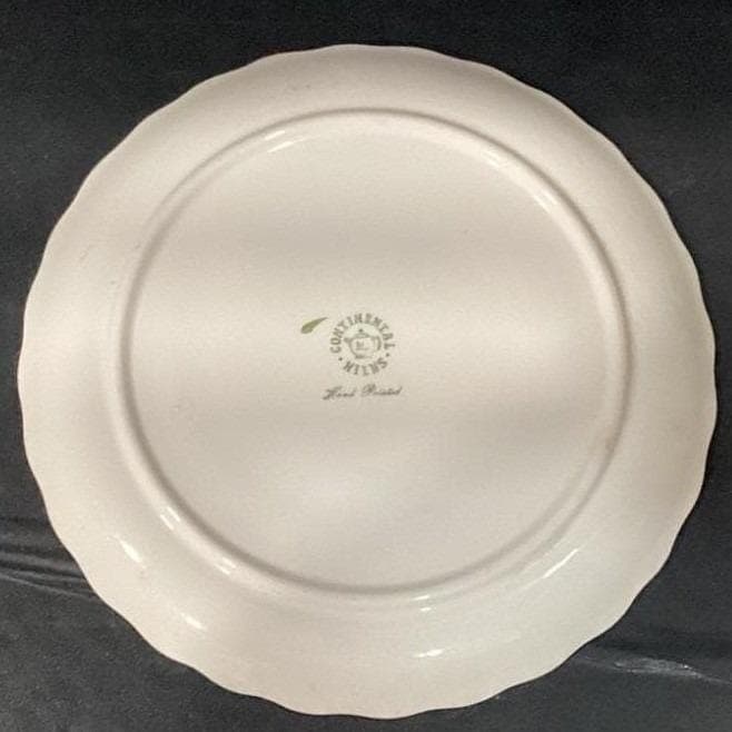 Continental Kilns Pink Flowers Dinner Plate, Vintage USA Pottery Dinnerware - Thumbnail 4