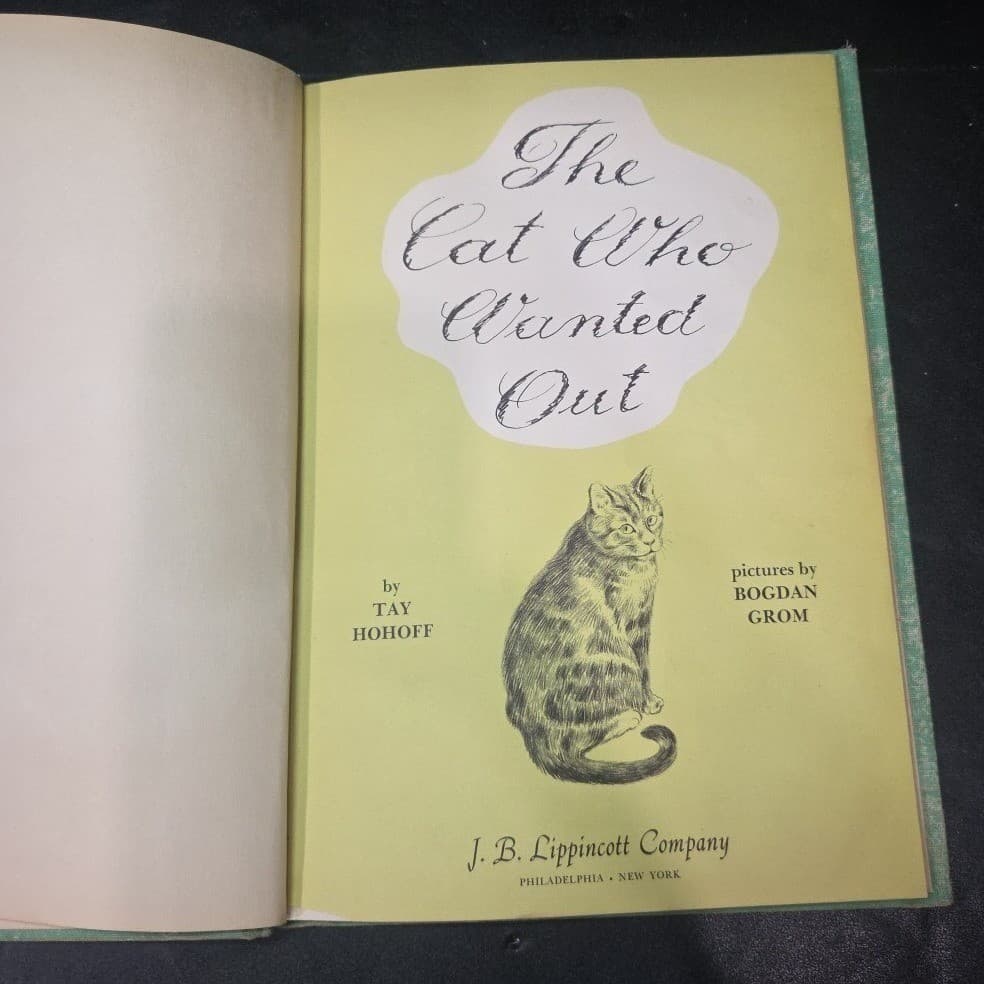 The Cat Who Wanted Out by Tay Hohoff, 1959 Vintage Hardcover, Ex-Library Book - Thumbnail 4