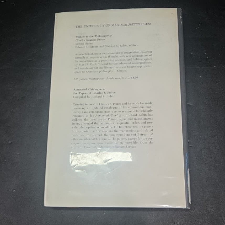 Charles S Peirce On Norms & Ideals by Vincent G Potter Hardcover Philosophy Book - Thumbnail 8