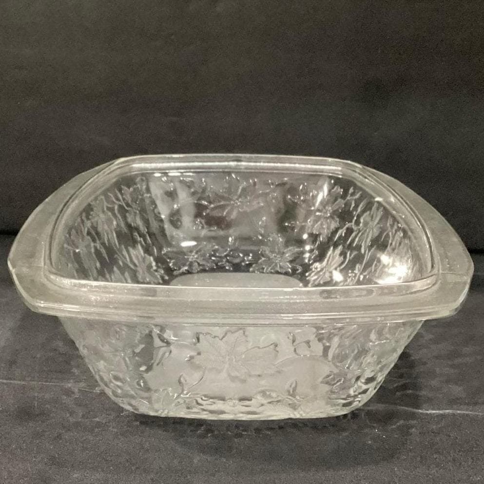 Princess House Fantasia Oval Baking Casserole, Vintage Frosted Bottom Glass Dish - Thumbnail 11