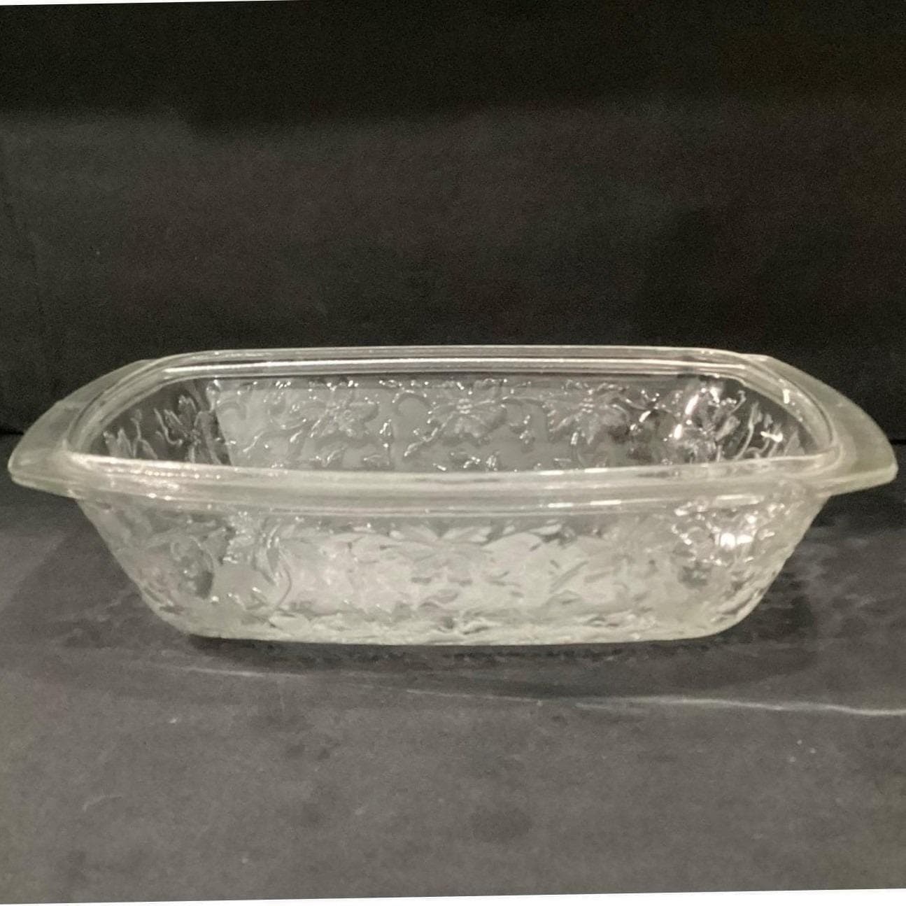 Princess House Fantasia Oval Baking Casserole, Vintage Frosted Bottom Glass Dish - Thumbnail 8