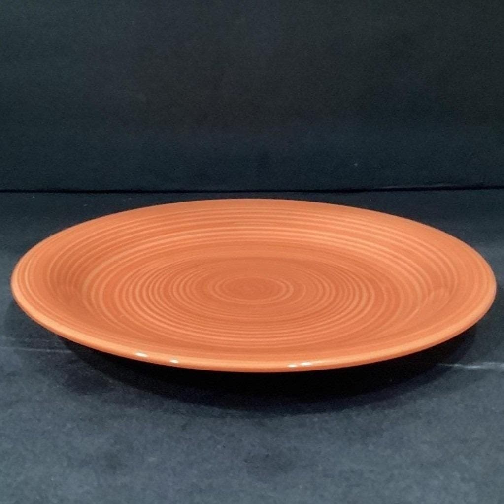 Citrus Grove Orange & Salmon Swirl Dinner Plate, Hand Painted Ceramic Tableware - Thumbnail 9