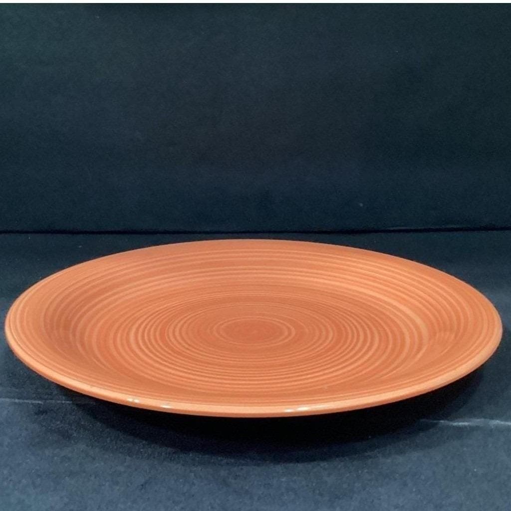 Citrus Grove Orange & Salmon Swirl Dinner Plate, Hand Painted Ceramic Tableware - Thumbnail 10