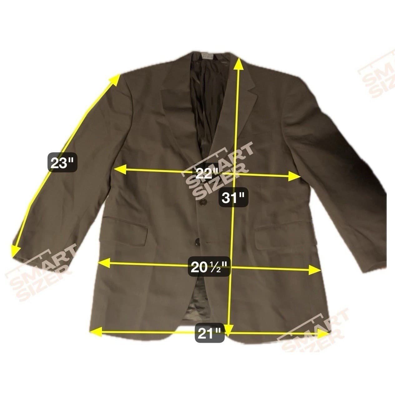 Jos. A. Bank Olive Brown Wool Blazer, Men's 42S Two Button Sport Coat - Thumbnail 2