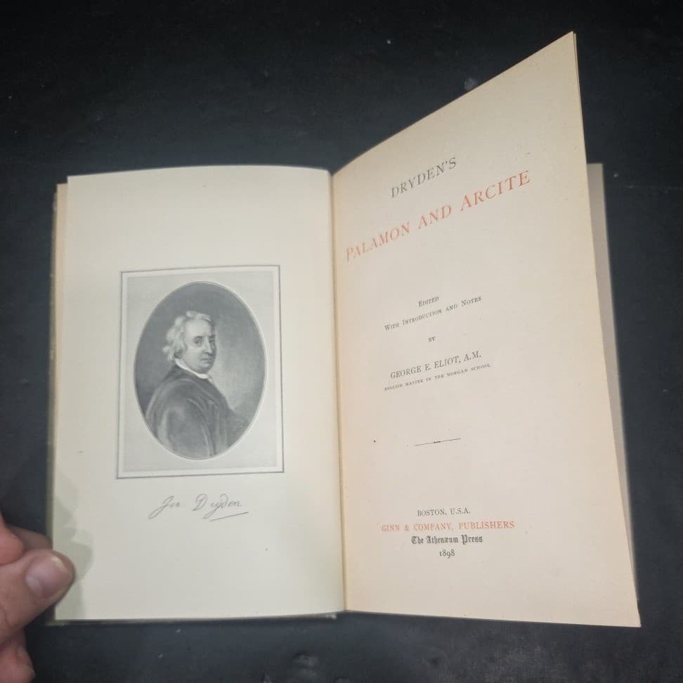 Dryden Palamon and Arcite 1898 Ginn & Company Standard English Classic Hardcover - Thumbnail 4