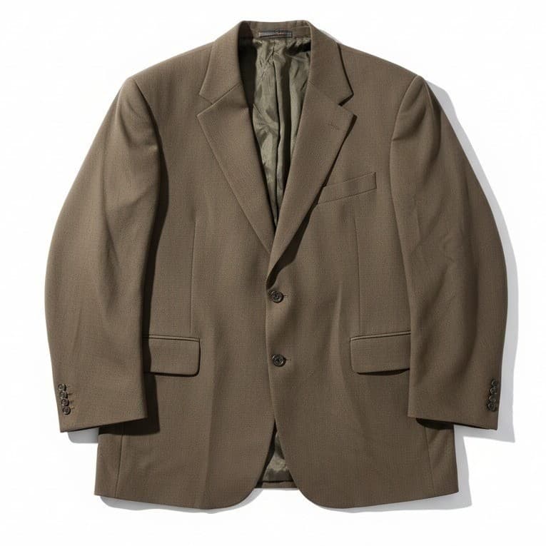 Jos. A. Bank Olive Brown Wool Blazer, Men's 42S Two Button Sport Coat