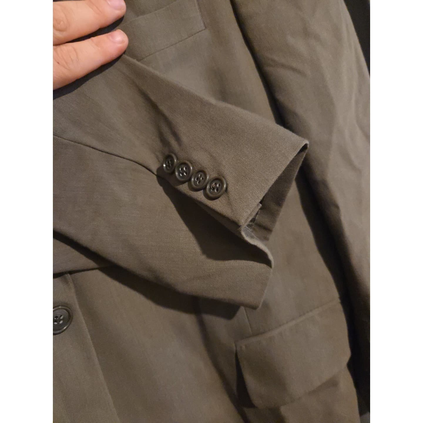 Jos. A. Bank Olive Brown Wool Blazer, Men's 42S Two Button Sport Coat - Thumbnail 7