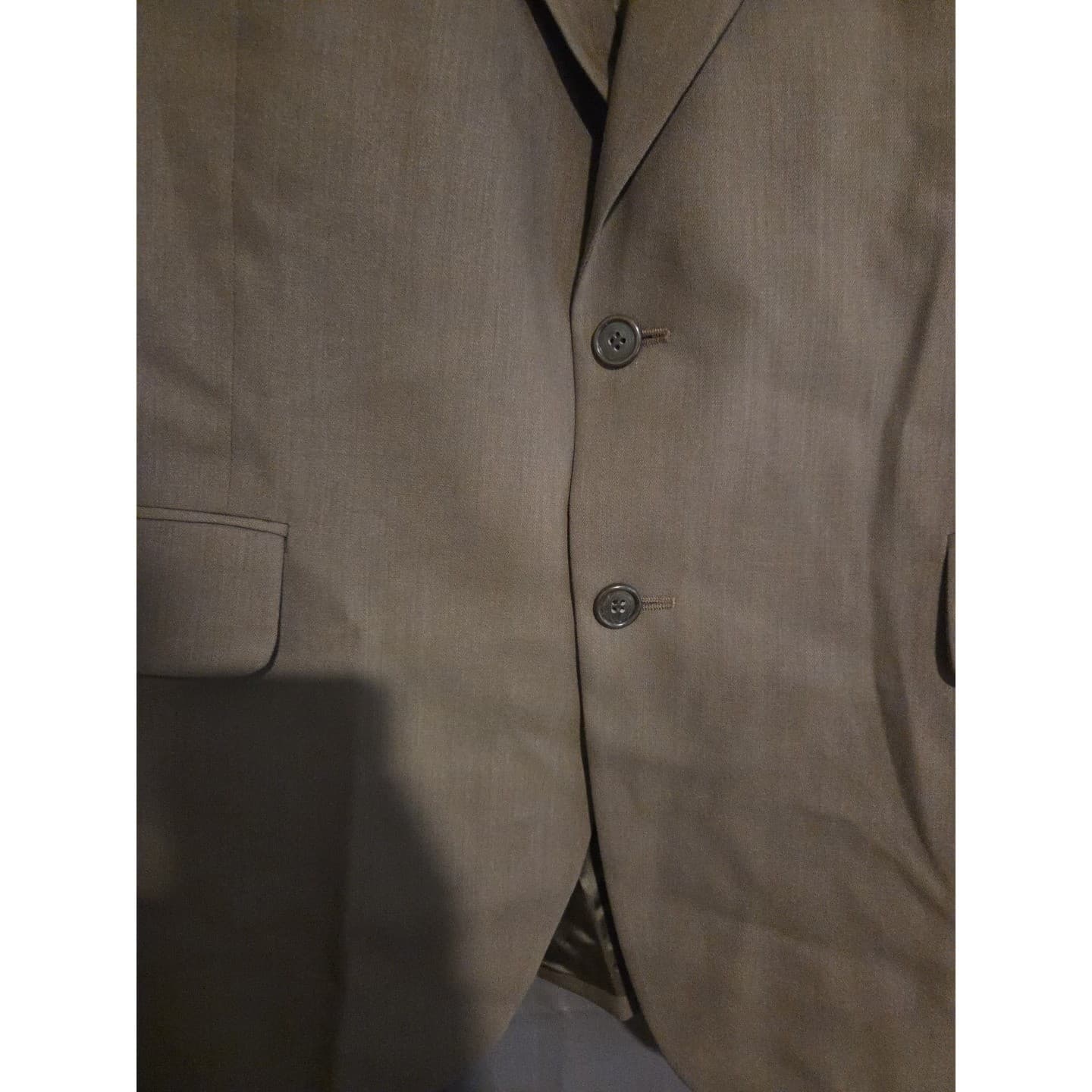 Jos. A. Bank Olive Brown Wool Blazer, Men's 42S Two Button Sport Coat - Thumbnail 6