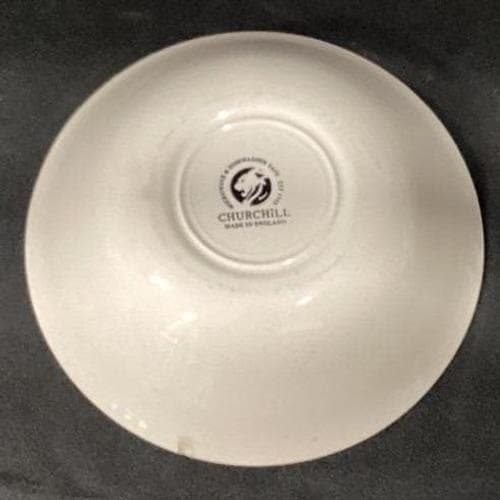 Churchill England Blue Willow Salad Bowl, Vintage Blue & White Transferware - Thumbnail 4