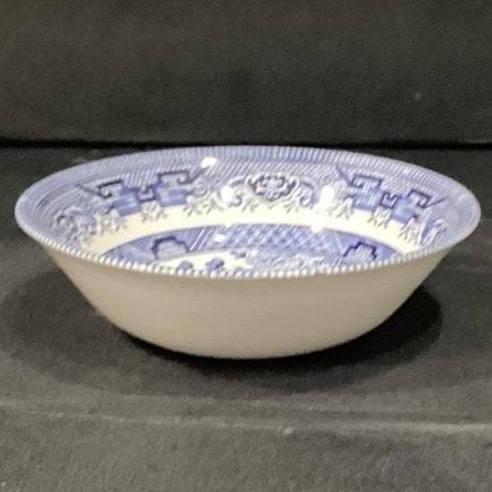 Churchill England Blue Willow Salad Bowl, Vintage Blue & White Transferware - Thumbnail 8