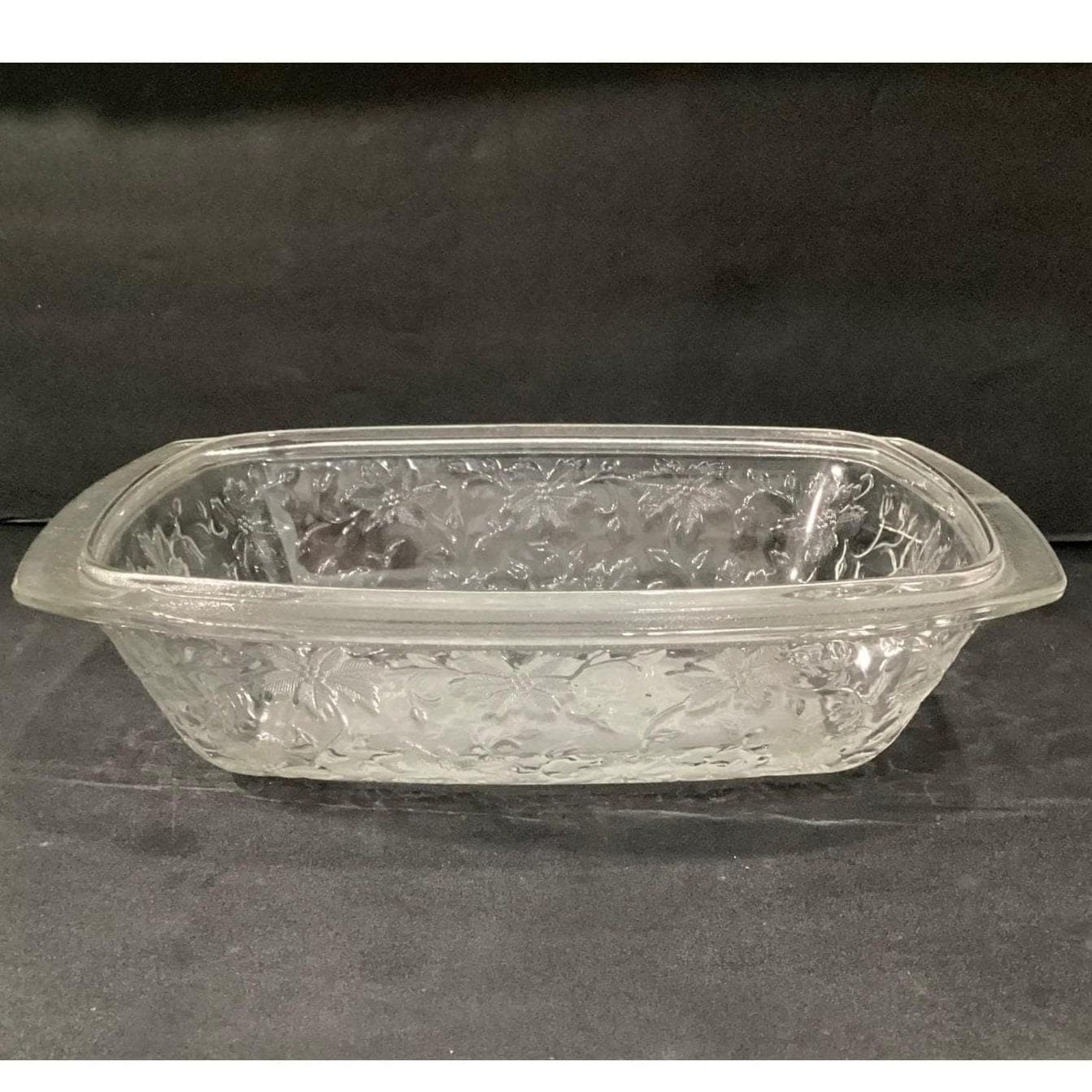 Princess House Fantasia Oval Baking Casserole, Vintage Frosted Bottom Glass Dish - Thumbnail 10