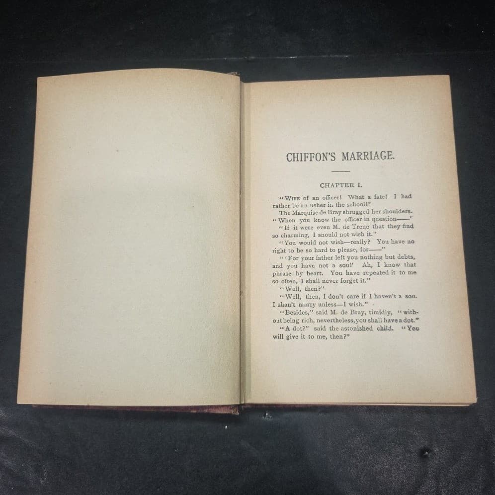 Chiffons Marriage by Gyp Henneberry Company, Antique Maroon Hardcover Book - Thumbnail 5