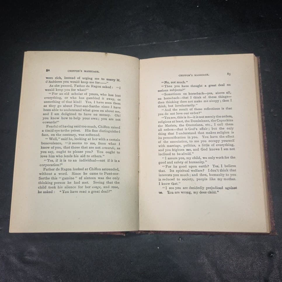 Chiffons Marriage by Gyp Henneberry Company, Antique Maroon Hardcover Book - Thumbnail 6