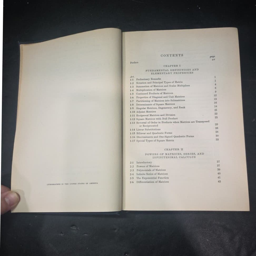 Elementary Matrices Frazer Duncan Collar 1947 Hardcover Math Textbook Macmillan - Thumbnail 5