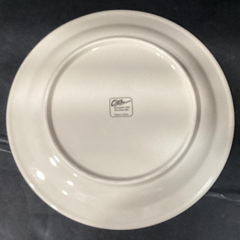 Ciera Pink & Gray Rose Dinner Plate, Vintage Japan Floral Stoneware, Shabby Chic - Thumbnail 4