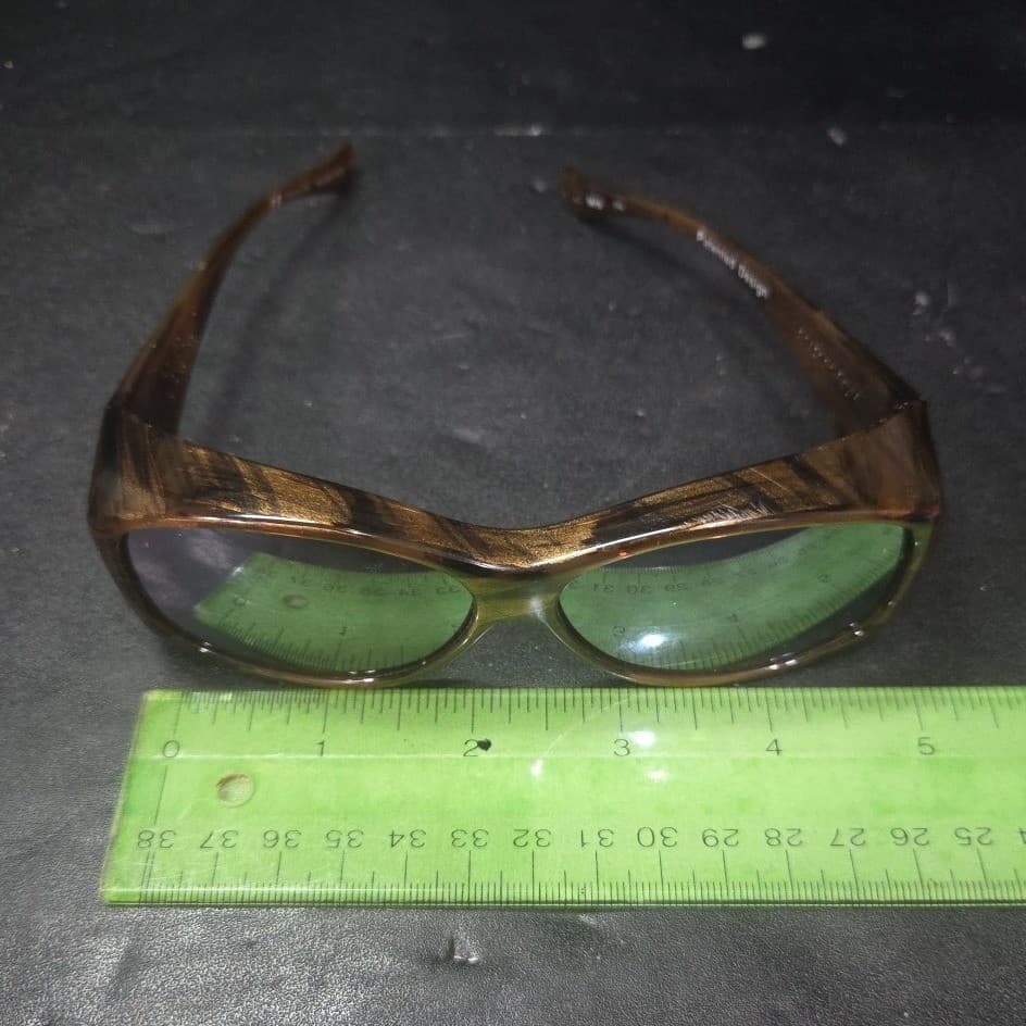Jonathan Paul Fitovers Glides 008A Sunglasses Brown Woodgrain Wrap Around Mens - Thumbnail 9