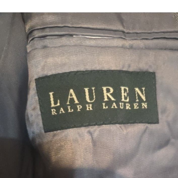 Lauren Ralph Lauren Grey Glen Plaid Blazer, Men's 42R Two Button Sport Coat - Thumbnail 5