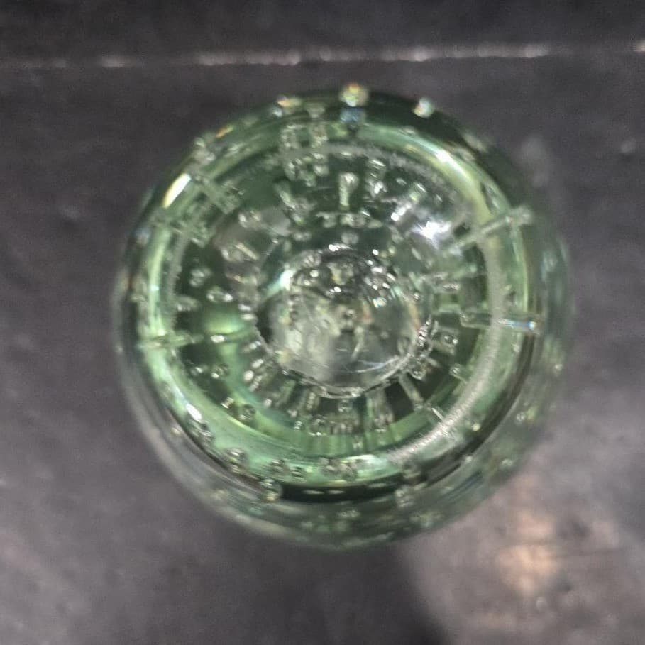 Controlled Bubbles Clear Glass Oval Paperweight, Mid Century Decor, Desk Accent - Thumbnail 7