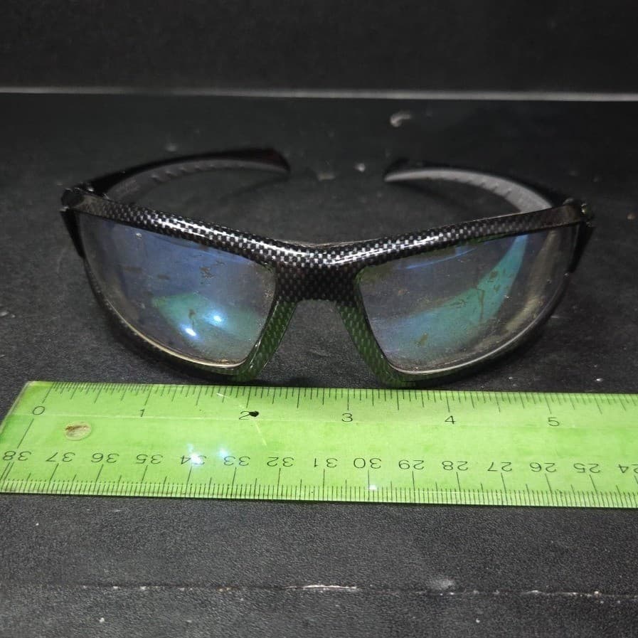 ORR Safety XP750 Carbon Fiber Pattern Blue Mirror Lens ANSI Z87+ Glasses Mens - Thumbnail 8