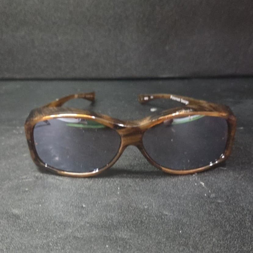 Jonathan Paul Fitovers Glides 008A Sunglasses Brown Woodgrain Wrap Around Mens - Thumbnail 2