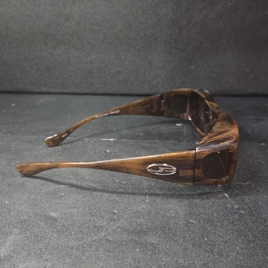 Jonathan Paul Fitovers Glides 008A Sunglasses Brown Woodgrain Wrap Around Mens - Thumbnail 5