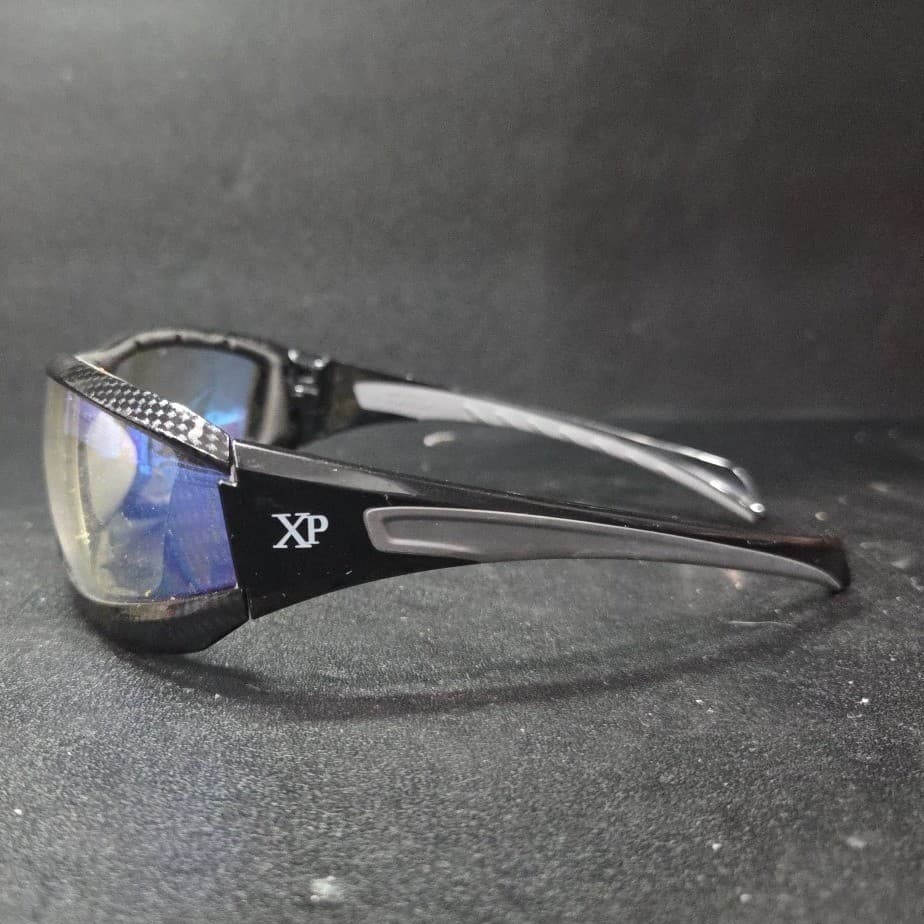 ORR Safety XP750 Carbon Fiber Pattern Blue Mirror Lens ANSI Z87+ Glasses Mens - Thumbnail 3