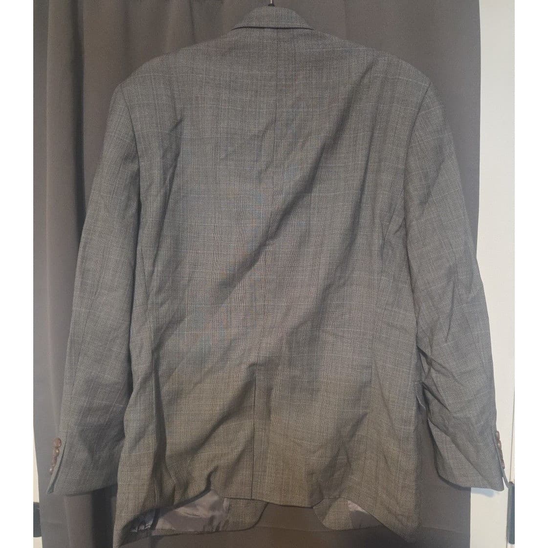 Lauren Ralph Lauren Grey Glen Plaid Blazer, Men's 42R Two Button Sport Coat - Thumbnail 4