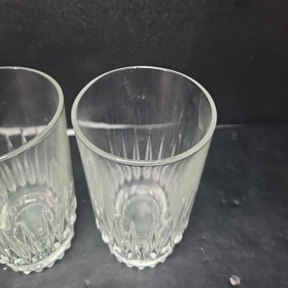 Libbey Duratuff Winchester Highball Glasses, Set of 2, Vintage Clear Tumblers - Thumbnail 6