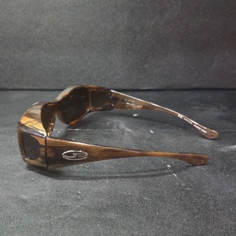 Jonathan Paul Fitovers Glides 008A Sunglasses Brown Woodgrain Wrap Around Mens - Thumbnail 3